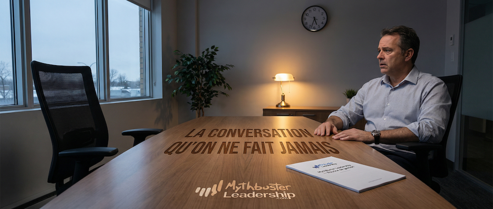 Gestionnaire qui observe son équipe à distance sans comprendre les vrais signaux de désengagement